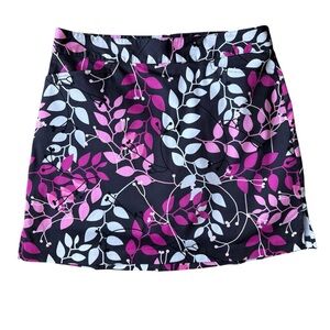 Lady Hagen Golf Skort Size 6 Black Pink Floral  Breast Cancer Awareness